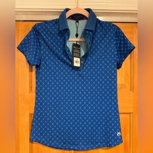 Greyson Women’s Blue scarlett moonheart Polo Top